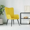 Chaise de relaxation Jaune moutarde Velours 