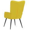 Chaise de relaxation Jaune moutarde Velours 