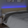 Tête de lit à LED Crème 160x5x78/88 cm Tissu 