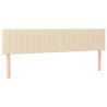 Tête de lit à LED Crème 160x5x78/88 cm Tissu 