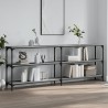 Table console sonoma gris 200x29x75 cm bois d'ingénierie 