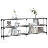 Table console sonoma gris 200x29x75 cm bois d'ingénierie 