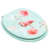 Sièges de toilette avec couvercle 2 pcs MDF Design de flamant 