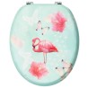 Sièges de toilette avec couvercle 2 pcs MDF Design de flamant 