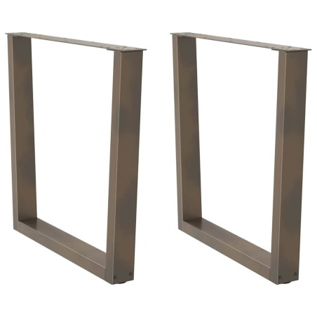 Pieds de table à manger en forme de V 2 pièces Acier naturel 80 x (72-73,3) cm Acier 