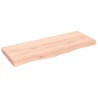 Comptoir de salle de bain 100x40x(2-6)cm bois massif non traité 
