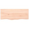 Comptoir de salle de bain 100x40x(2-6)cm bois massif non traité 