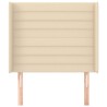 Tête de lit avec oreilles Crème 103x16x118/128 cm Tissu 