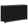 Banc à chaussures avec tiroir rabattable noir 102x32x56 cm 