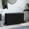 Banc à chaussures avec tiroir rabattable noir 102x32x56 cm 