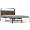 Cadre de lit sans matelas 135x190 cm chêne marron 