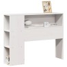 Tête de lit avec rangement blanc 90 cm bois massif de pin 