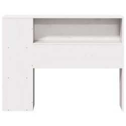 Tête de lit avec rangement blanc 90 cm bois massif de pin 