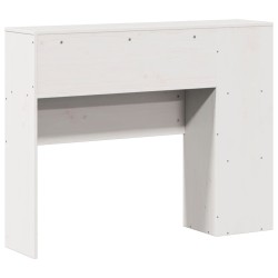 Tête de lit avec rangement blanc 90 cm bois massif de pin 