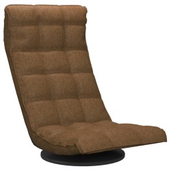 Chaise de sol pivotante Marron Tissu 