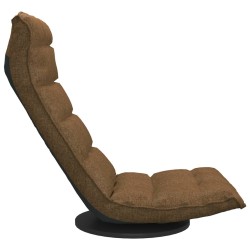 Chaise de sol pivotante Marron Tissu 