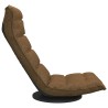 Chaise de sol pivotante Marron Tissu 