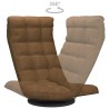 Chaise de sol pivotante Marron Tissu 