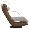 Chaise de sol pivotante Marron Tissu 