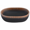 Vasque à poser noir et orange ovale 47x33x13 cm céramique 