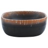 Vasque à poser noir et orange ovale 47x33x13 cm céramique 
