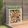Porte-bûches d’extérieur Blanc 108x52x106 cm Bois massif de pin 