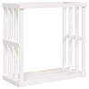 Porte-bûches d’extérieur Blanc 108x52x106 cm Bois massif de pin 