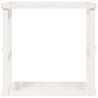 Porte-bûches d’extérieur Blanc 108x52x106 cm Bois massif de pin 