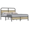 Cadre de lit sans matelas 135x190 cm chêne sonoma 
