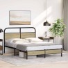 Cadre de lit sans matelas 135x190 cm chêne sonoma 