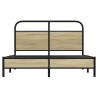 Cadre de lit sans matelas 135x190 cm chêne sonoma 