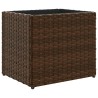 Jardinières 2 pcs marron 36x30x32 cm résine tressée 