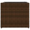 Jardinières 2 pcs marron 36x30x32 cm résine tressée 