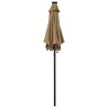 Parasol de jardin avec lumières LED taupe 200x211 cm aluminium 