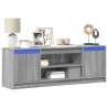 Meuble TV avec LED sonoma gris 139,5x34x50 cm bois d'ingénierie 