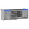 Meuble TV avec LED sonoma gris 139,5x34x50 cm bois d'ingénierie 