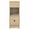 Tables de chevet 2 pcs avec tiroir chêne sonoma 25x31x66 cm 