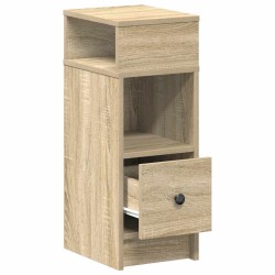 Tables de chevet 2 pcs avec tiroir chêne sonoma 25x31x66 cm 