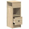 Tables de chevet 2 pcs avec tiroir chêne sonoma 25x31x66 cm 