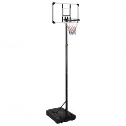 vidaXL Support de basket-ball Transparent 280-350 cm Polycarbonate 