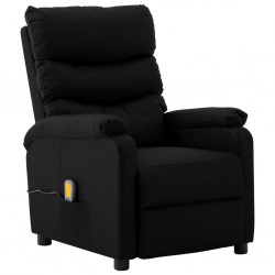 Fauteuil de massage inclinable Noir Similicuir 