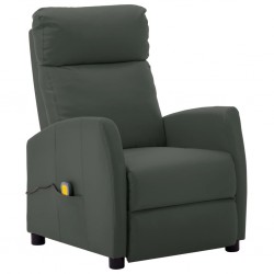 Fauteuil de massage inclinable Gris Similicuir 