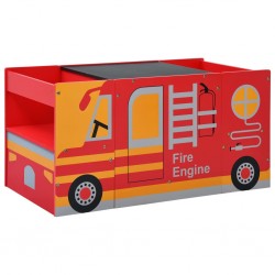 table et chaises d'enfants 3 pcs Camion de pompiers Bois 