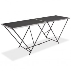 vidaXL Table pliable de collage MDF et aluminium 200 x 60 x 78 cm 