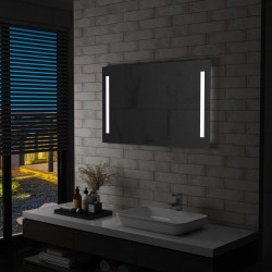 vidaXL Miroir mural à LED pour salle de bains 100 x 60 cm 