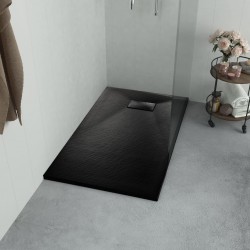 vidaXL Bac de douche SMC Noir 120 x 70 cm 