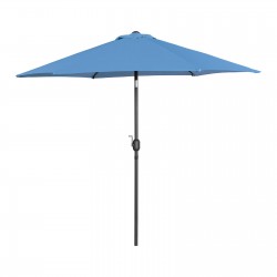 Parasol de terrasse - Bleu - Hexagonal - Ø 270 cm - Inclinable 