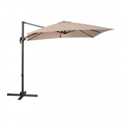 Parasol de jardin - Crème - Carré - 250 x 250 cm - Pivotant 
