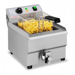 Friteuse électrique - 1 x 16 litres - Robinet de vidange - 230 V 