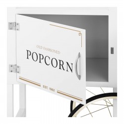 Chariot à popcorn - Coloris blanc et or 